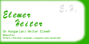 elemer heiter business card